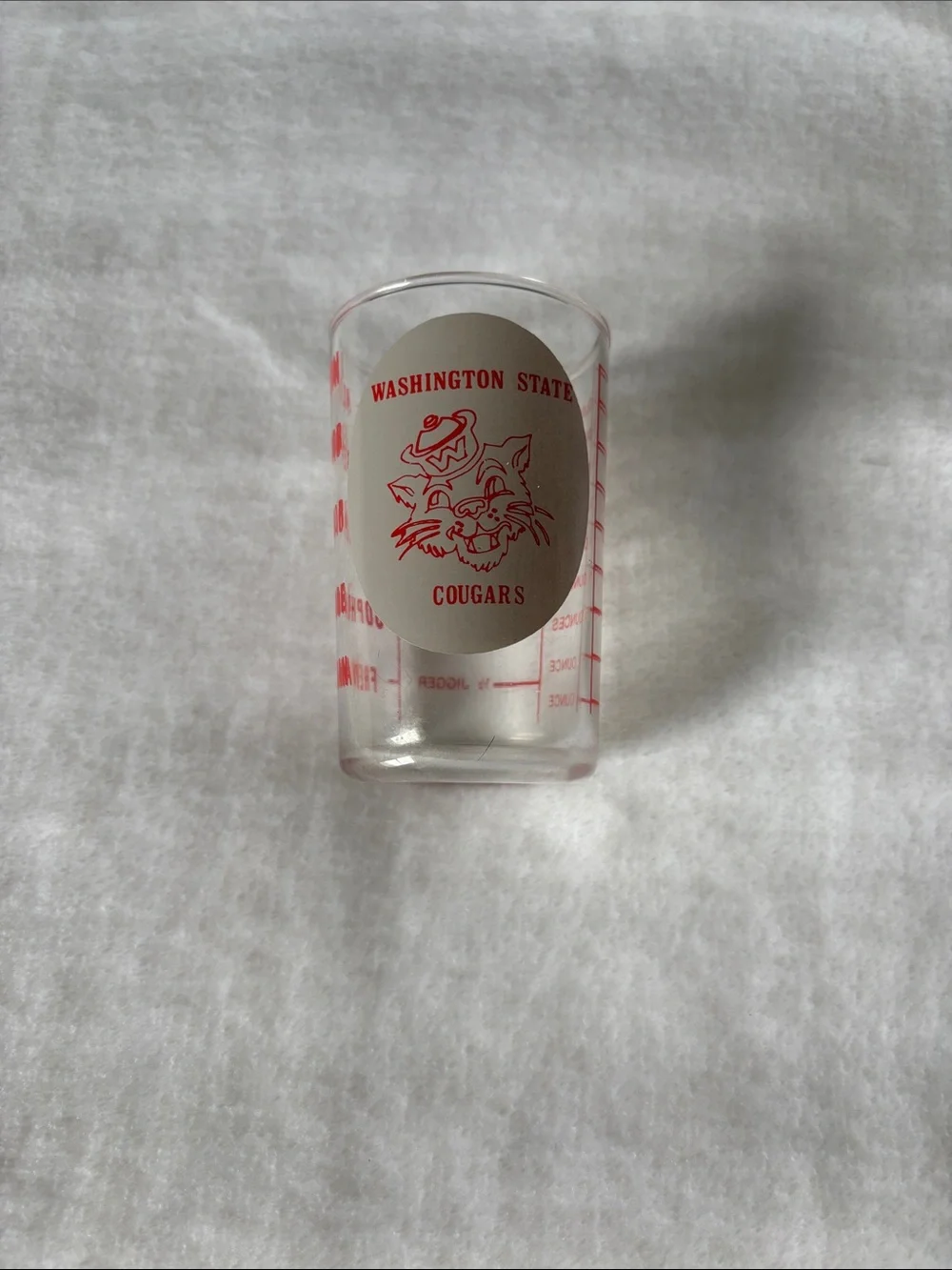 Vintage Washington State University Cougars Shot Glass